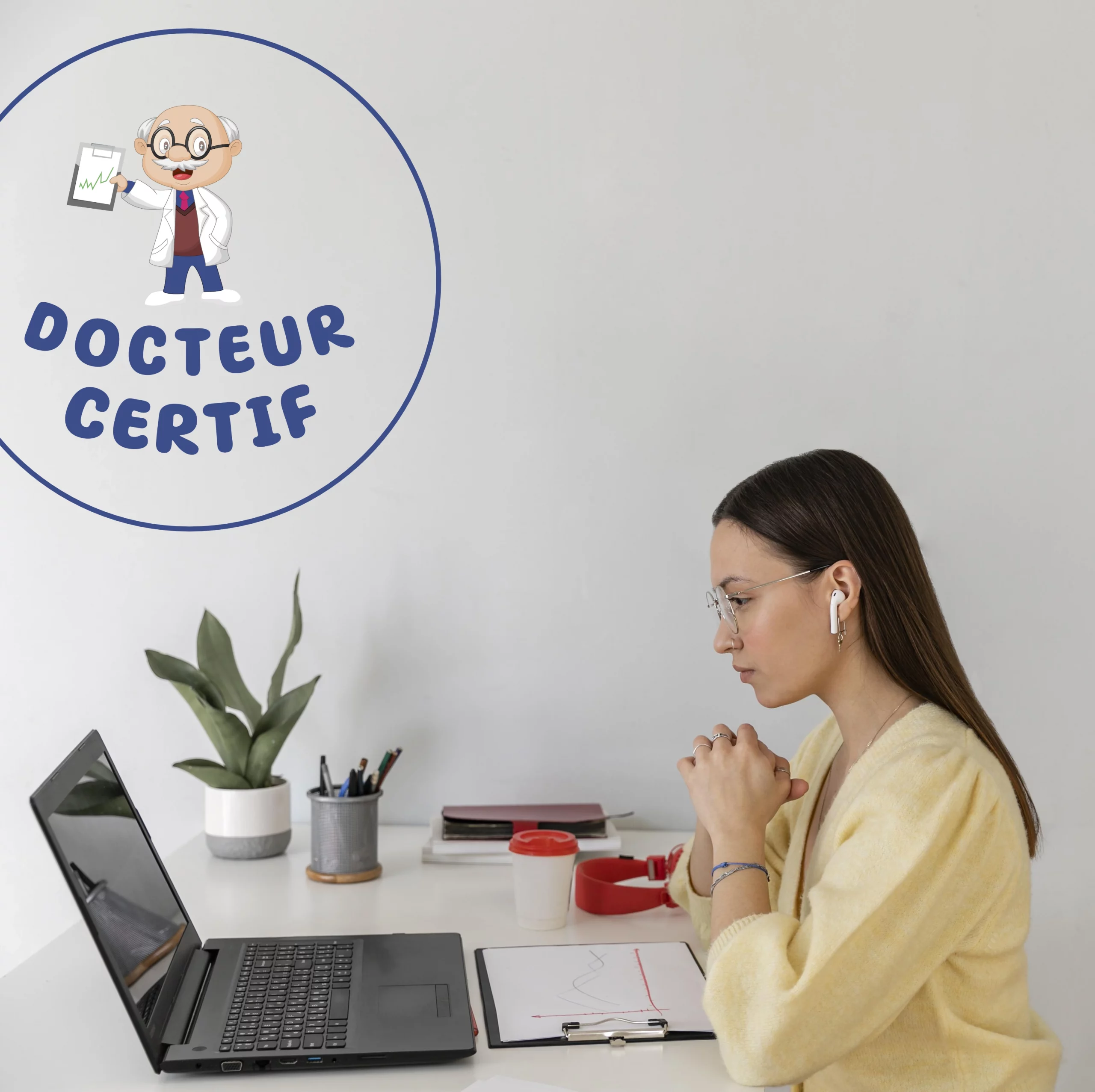 Une consultante en visioconférence travaille sur un dossier d’accompagnement à la certification Qualiopi.